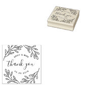 Elegant Botanical Wedding Favor Bedankt Rubberstempel (Gestempeld)