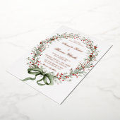 Elegant botanical Wedding Folie Uitnodiging (Gedraaid)