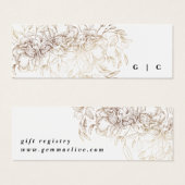 Elegant Botanical Wedding Gift Registry Enclosure Mini Visitekaartjes (Voorkant /achterkant)