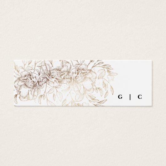 Elegant Botanical Wedding Gift Registry Enclosure Mini Visitekaartjes (Voorkant)