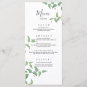 Elegant Botanical Wedding  Greenery Menu (Voorkant)