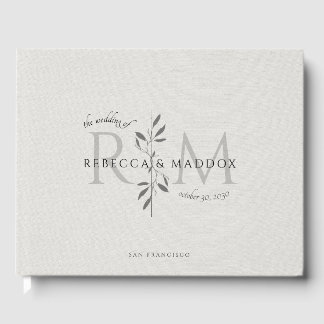 Elegant Botanical Wedding Guest Book Gastenboek