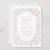 Elegant Botanical Wedding | Heirloom Mulberry  Kaart (Voorkant)