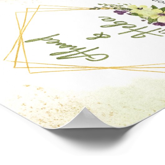 Elegant Botanical Wedding Invitation Poster (Hoek)