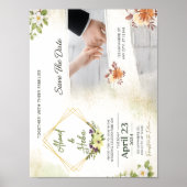 Elegant Botanical Wedding Invitation Poster (Voorkant)