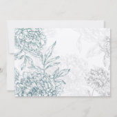 Elegant Botanical Wedding Invitations Jade Cream Kaart (Achterkant)