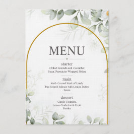 Elegant Botanical Wedding Menu