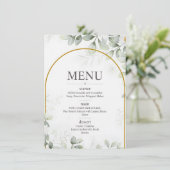 Elegant Botanical Wedding Menu (Staand voorkant)