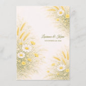 Elegant Botanical Wedding Menu (Achterkant)