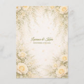 Elegant Botanical Wedding Menu (Achterkant)