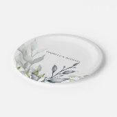 Elegant Botanical Wedding Papieren Bordje (Gekanteld)