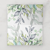 Elegant Botanical Wedding Plaatskaartje (Binnenkant ongevouwen)