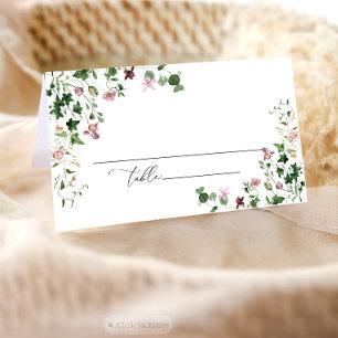 Elegant Botanical Wedding Place Card Plaatskaartje