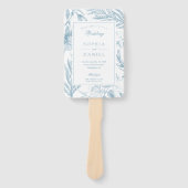 Elegant Botanical Wedding Program Fan Handwaaier (Voorkant)