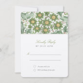 Elegant Botanical Wedding RSVP Card Kaart (Voorkant)