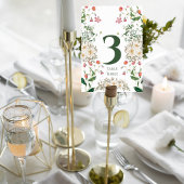Elegant Botanical Wedding Table Number Kaart