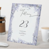 Elegant Botanical Wedding Table Number Sign Reclamebord Met Voetstuk (Insitu)