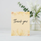 Elegant Botanical Wedding Thank You Card Bedankkaart (Staand voorkant)