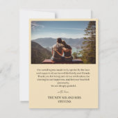 Elegant Botanical Wedding Thank You Card Bedankkaart (Achterkant)