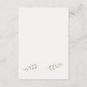 Elegant Botanical Wedding Website Insert Card Advieskaart (Achterkant)