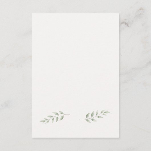 Elegant Botanical Wedding Website Insert Card Advieskaart (Achterkant)
