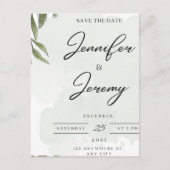 Elegant Botanical Wedding Welcome Sign | poster Feestdagenkaart (Voorkant)