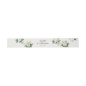 Elegant Botanical White Floral Custom Wedding Uitnodigingen Wikkel (Vlak)