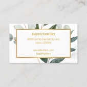 ELEGANT BOTANICAL WHITE VISITEKAARTJE (Achterkant)