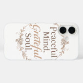 Elegant Botanical Wreath with Zen Quote Case-Mate iPhone Case (Achterkant (horizontaal))