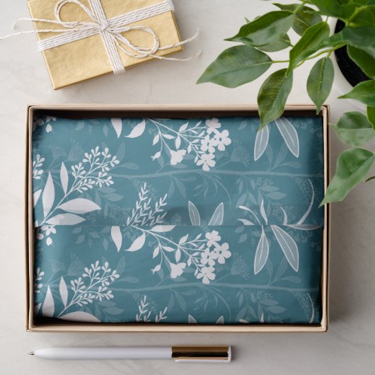 Elegant Botanicals Turquoise Tuin Droom Tissuepapier (Geschenk)