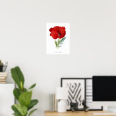 Elegant  botanisch afdrukken Oriental Poppy Poster (Thuiskantoor)