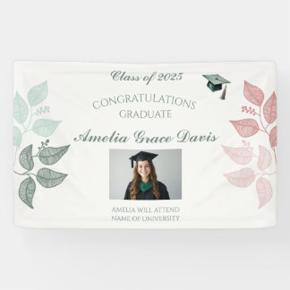 Elegant Botanisch Afstuderen Banner