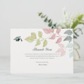 Elegant botanisch Afstuderen bedankkaart Kaart (Staand voorkant)