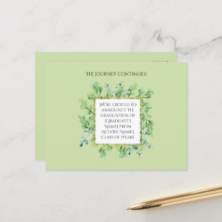 Elegant Botanisch Afstuderen Briefkaart