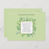 Elegant Botanisch Afstuderen Briefkaart (Voorkant / Achterkant)