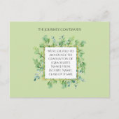 Elegant Botanisch Afstuderen Briefkaart (Voorkant)