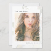 Elegant Botanisch Afstuderen Foto Dank u Bedankkaart (Voorkant)