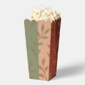 Elegant Botanisch Blad Aardetoon Patroon Bedankdoosjes (Popped)