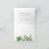 Elegant botanisch blad bedankkaart (Binnen)