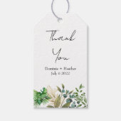 Elegant botanisch blad cadeaulabel (Voorkant)