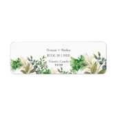 Elegant botanisch blad etiket (Voorkant)