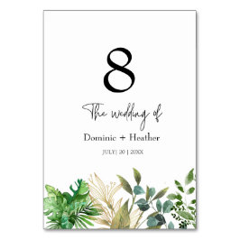 Elegant botanisch blad kaart