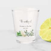 Elegant botanisch blad shot glas (Voorkant)
