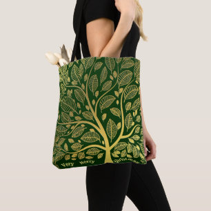 Elegant Botanisch Blad Winkel Kerstmis Tote Bag
