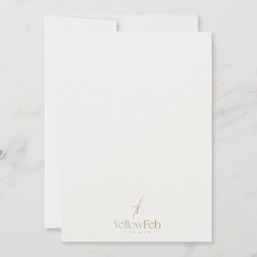 Elegant Botanisch Bladblad Waterverf Bruiloft Notitiekaartje (Achterkant)