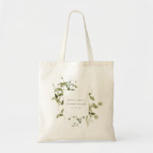 Elegant Botanisch Bladblad Waterverf Bruiloft Tote Bag (Voorkant)