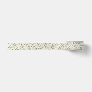 Elegant botanisch bladpatroon  satijnen lint
