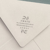 Elegant Botanisch Bloed Retouradres Zelfinktende Stempel