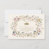  Elegant Botanisch Bloemen Afstuderen Bedankkaart (Voorkant)