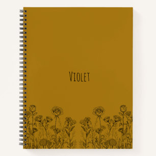 Elegant Botanisch Bloemendesign Notitieboek (
